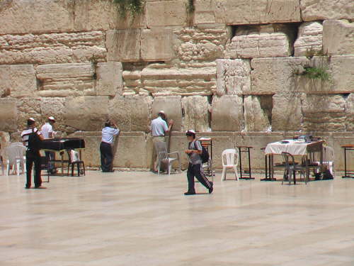 Men Praying at Western Wall