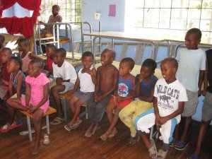 The children were very attentive to the Word