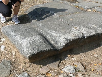 Groove made by chariots in Egnatia Way