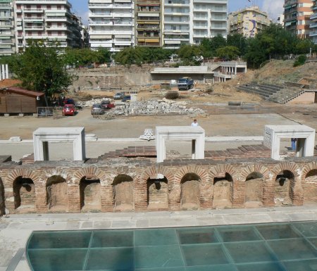 View from the back of the Thessalonica odeum